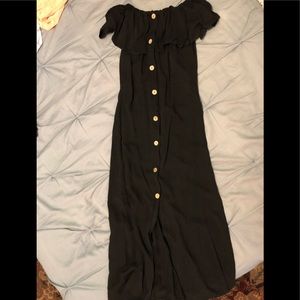 Black off the shoulder dress